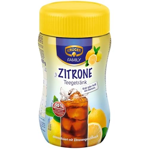 Krüger Teegetränk Zitrone, 8 Liter Ergiebigkeit (1 x 400 g Dose)