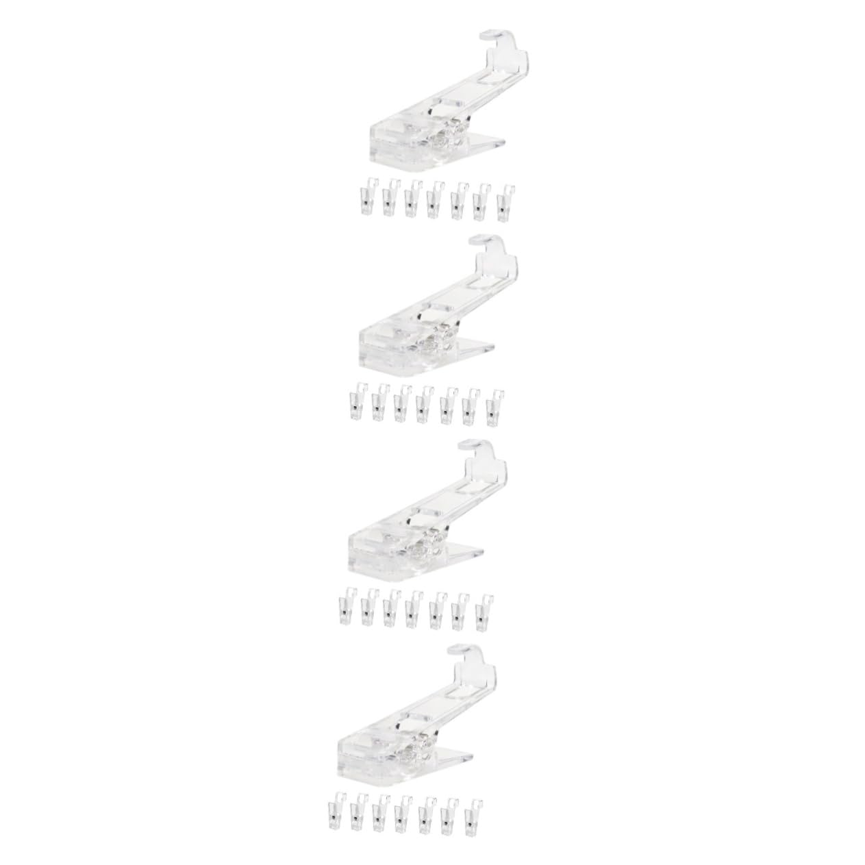 NUOBESTY 4 Set Gancio Anti-russo Mollette Da Bucato Resistenti All'aperto Pantaloni Fermagli Per Bucato Clip Fermagli Per Vestiti Mollette Antivento P.s Transparent 8 Pezzi*4