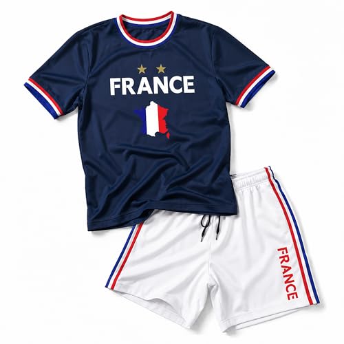 Mens National Flag Soccer T Shirt and Shorts Set Nation Pride Athletic Sportswear Match Day Fan Game Day Outfit Lightweight Summer