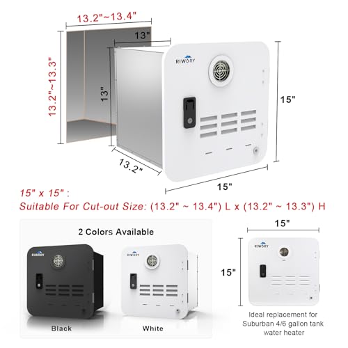 Image of 65,000 BTU RV Tankless Water Heater Propane 15x15 inches, 3.9 GPM DC 12V RV Hot Water Heater with Controller and Outdoor Water Outlet