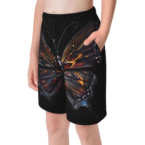 Mystery Butterfly Youth Beach Pants, Soft and Breathable, with Drawstring Waist, Suitable for Sports and Leisure.4
