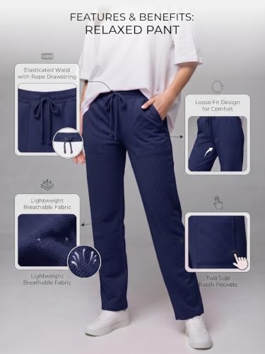 Image of Mehrang Women's Wide-Leg Side Pocket Trouser|Palazzo Pants|High Waist Trousers with Drawstring|Lightweight Casual & Travel Wear|Women Trousers Pants | Trousers Flared Korean Style