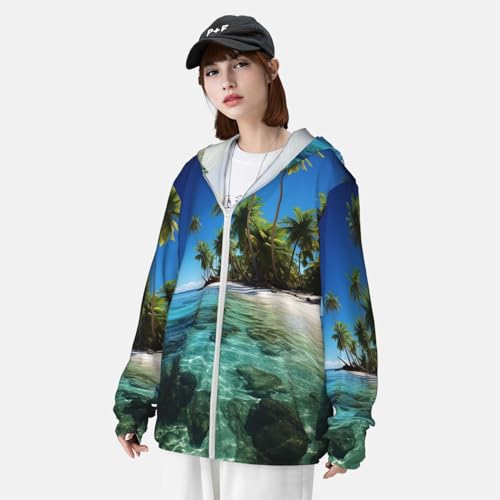 Chaqueta de protección solar para hombre UPF 50+ manga larga negra miniatura 4