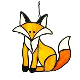 Fox Suncatcher Stained Glass Fox Decor Woodland Animals Home Decor Hanging Home Decor Gift for Mom Grandma Ladies