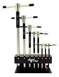 Pit Posse PP3315 8 Piece Rotating Metric Spin Hex T-Handle T-Wrench Spinner Wrench Tool Set with Storage Rack