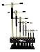 Pit Posse PP3315 8 Piece Rotating Metric Spin Hex T-Handle T-Wrench Spinner Wrench Tool Set with Storage Rack