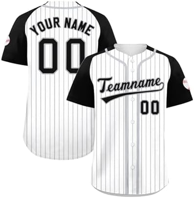 Personalised Baseball Shirt Button Down Baseball Jersey Custom Team Name & Player Number Sports Uniform for Men Woman Youth