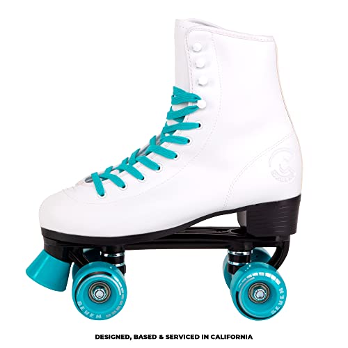 Image of C SEVEN C7skates Quad Roller Skates | Retro Design (Teal, Women's 9 / Men's 8)