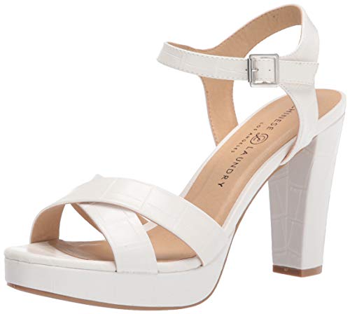 Chinese Laundry Women's Always Heeled Sandal, White, 10
