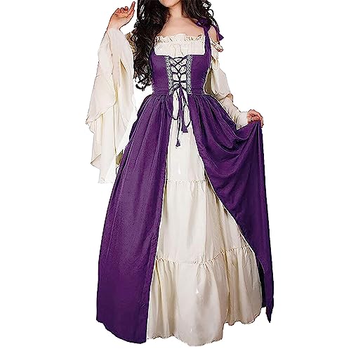 Costume renaissance et robe victorienne longue pour fêtes et carnavals