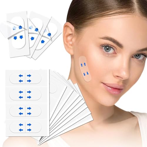 dreamynini Neck Tape Lifting Invisible Face Lift Tape V Japanese Face Tape for Wrinkles Smile Line Patches for Sagging Skin, Double Chin, 60PCS