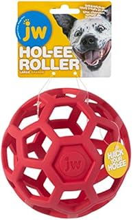 JW Hol-ee Roller Original Durable Rubber Dog Toy, Chew Treat Dispensing Ball - Large - 14cm, for All Breed Sizes