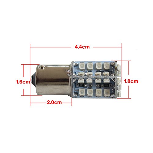 Bslighting 2X 581 Py21W Bau15S 40 Smd Amber Led Sidelight Indicator Brake Signal Light Bulb #TOP5