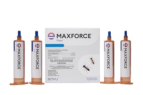 Maxforce Fleet Ant Bait Gel (4x27gram) - Fastest-Acting Ant Killer with Fipronil - Indoor & Outdoor Use - Kills Entire Colonies, Controls Carpenter, Argentine, Odorous House Ants, & More