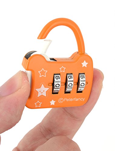 Image of Aexit Orange Metal Padlocks & Hasps Handbag Shaped 3 Digits Jewelry Box Drawer Suitcase Combination Password Combination Padlocks Lock Padlock
