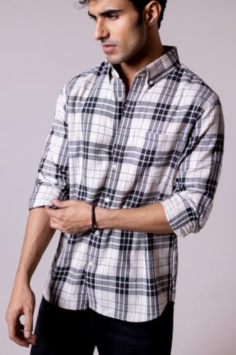 Image of Men's Regular Fit Reversible Checkered Shirt