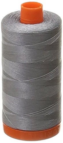 Image of Aurifil Mako Cotton 50wt Thread Solid Grey 1422 Yard