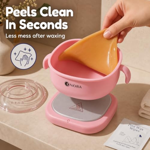 Image of ENORA Premium Waxing Kit for Women - Silicone Wax Warmer for Hair Removal, Eyebrow, Bikini, Legs, Face, Brazilian Wax & More - Machine + 3-Pack Hard Wax Beads (100 g)+ Accessories