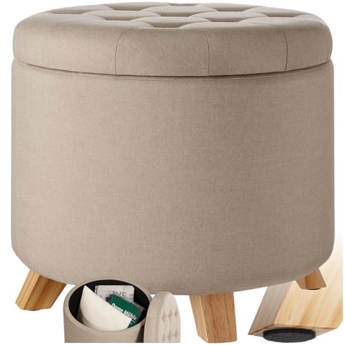 tectake® Hocker mit Stauraum, Sitzhocker mit Stauraum, Aufbewahrungsbox...