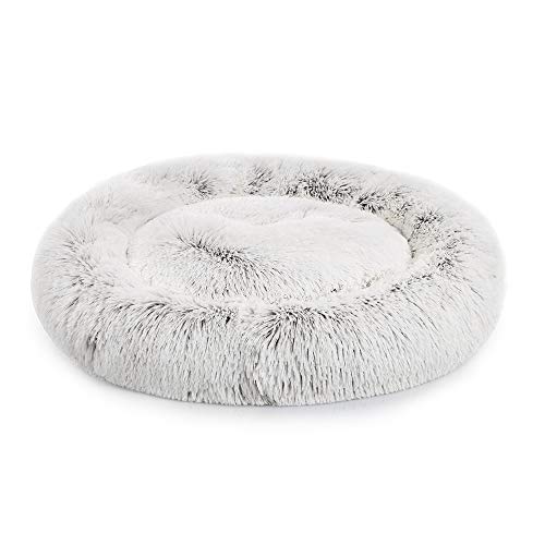 Richgra Faux Fur Dog Beds for Dogs - Self Warming Indoor Round Pillow