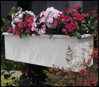 Windowbox 60in. Traditional Wood Planter Box - Painted White
