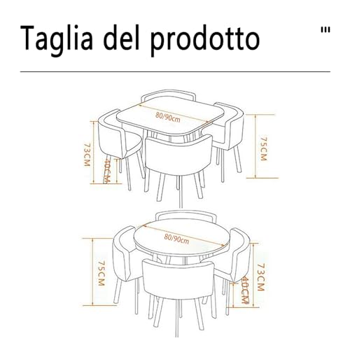 QUDEX Set tavolo da pranzo, set sala da pranzo