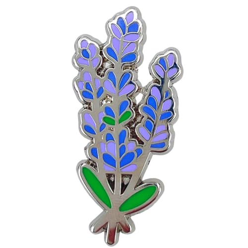 Image of Enamel Pin,Lavender Flower Botanical Badge,Nature-Inspired Jewelry,Serenity Brooch,Gift for Relaxation Lovers Aromatherapy Accessory,Pin for Wedding Birthday Anniversary Funeral Social Charity Party
