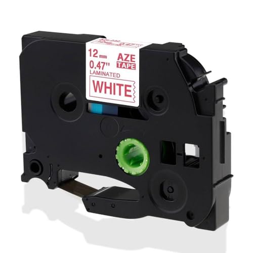 12mm���~�l�[�g���x�����{��TZE231 TZE131 TZE631 PT-H100 PT-H110 D600 710BT���x�����[�J�[�e�[�v�ƌ݊���(Red on white)