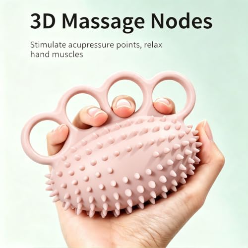 Image of Electric Hand Grip Strengthener Finger Exercise Ball, 3 Modes Vibration Therapy Ball with Magnetic Roller, Rechargeable Silicone Hand Squeeze Ball for Stroke Recovery, Arthritis, Carpal Tunnel & Stress Relief (1100mAh, 10Min Auto-Off)