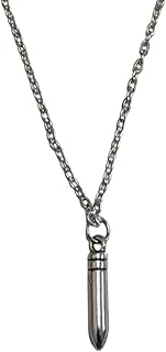 سلسلة أنيقة على شكل طلقه رصاص صغيرة الحجم لون فضي، للنساء