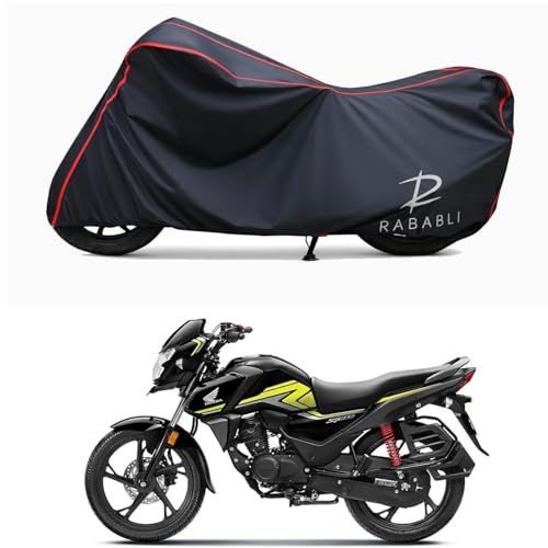 Image of Waterproof Bike Body Cover Compatible for | Honda SP 125 Disc | Taffeta Fabric, Red Piping Design, Bottom Elastic Fit | Dustproof, Sun UV & Rain Protection for All Bikes
