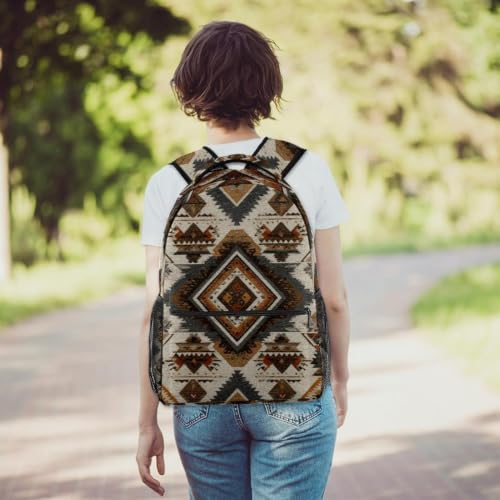 Mochila impermeable con textura de mármol y protección para laptop 6