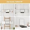 Dripex 3 Way Mirror with Storage Shelf, Trifold Self Haircut 360 Barber Mirror with Height Adjustable Hooks for Makeup, Styling, Shaving, Braiding, Dye Hair
