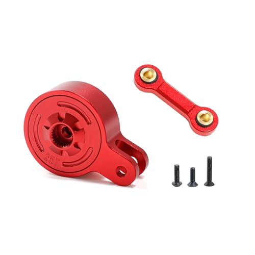 Arrma 1/10 4WD 3s 4s Universal Servo Saver Arm, Fixed Link Steering Servo saver, You can choose between 23T or 25T (25T Red)