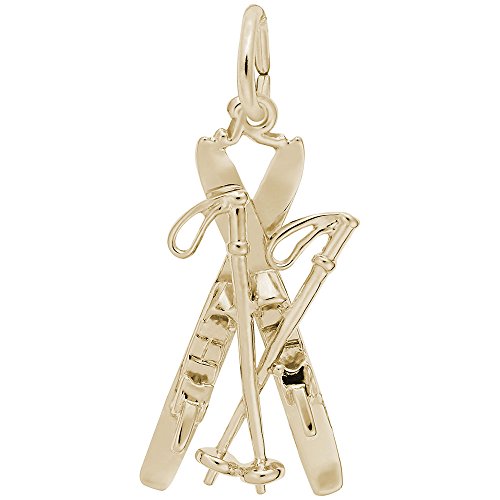 Skis Charm, Charms for Bracelets and Necklaces