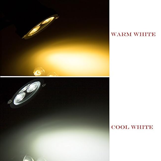 LemonBest? Outdoor LED Landscape Up Down Light Spotlight Low Voltage 12V for Yard Step Lawn Lighting (Cool White)