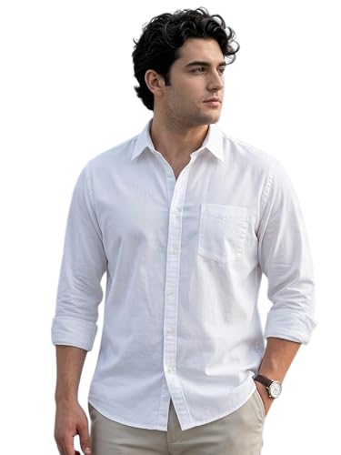 Image of Urbano Fashion Men's Cotton Full Sleeve Regular Fit Casual Solid Shirt