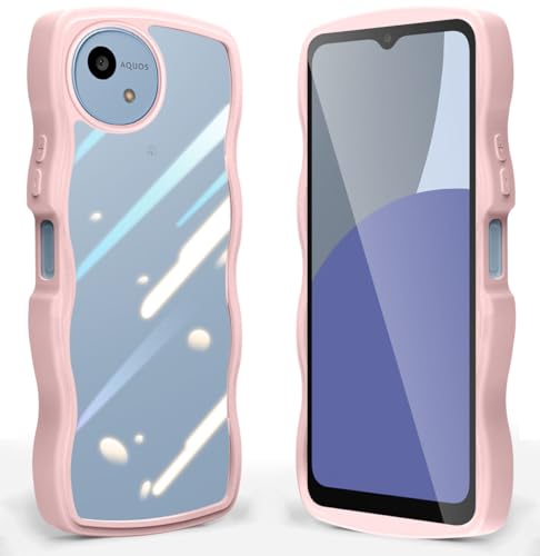 Amazon.co.jp: AQUOS Wish4 かわいい ケース クリア 波状フレーム