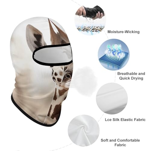 Balaclava para Hombres Balaclava de Esquí con Estampado de Jirafa Máscara Facial de Invierno para Ciclismo miniatura 3