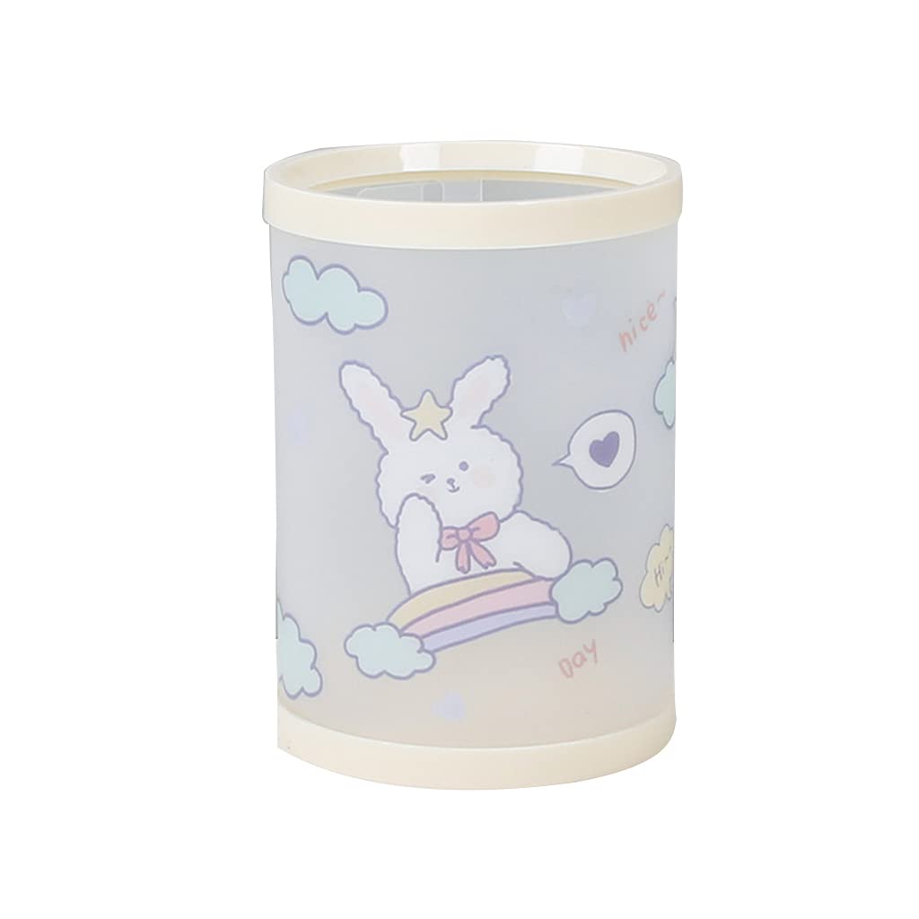 HappaiersoutyDIY Cylinder Pen Holder, Cosmetics Stationery Storage Organizer for Home Office Desktop