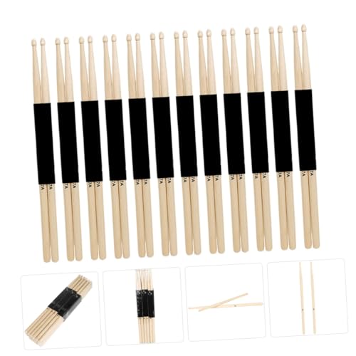 Sosoport 12 pares de baquetas de madera de arce para batería y accesorios de percusión miniatura 3