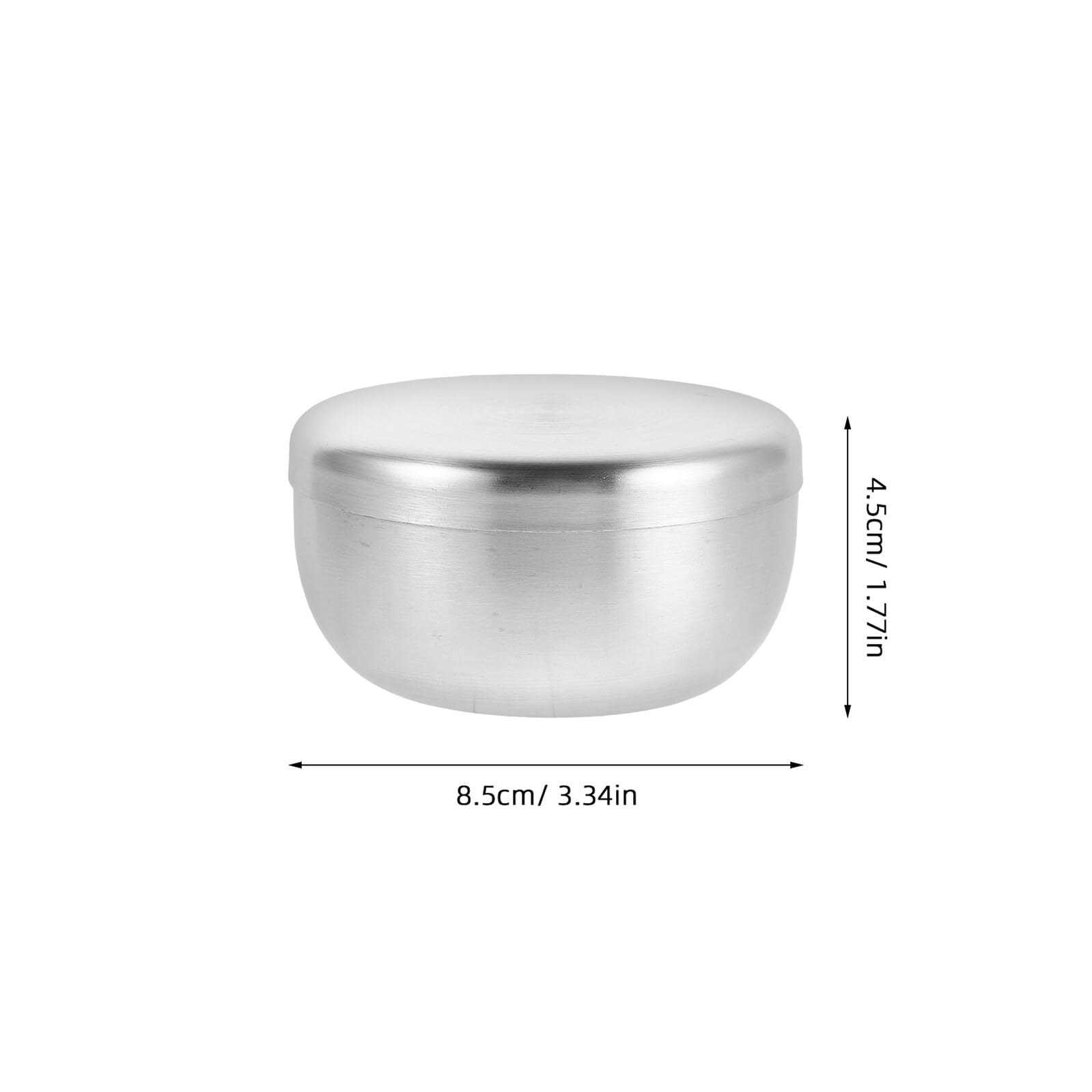 FOMIYES Set 4 Ciotole da Barba in Acciaio Inox 304 con Coperchio Ciotole da Viaggio Compatte per Schiuma da Barba Densa Contenitori Multiuso per Bagno e Igiene Personale Uomo