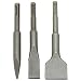 Produktbild LUX-TOOLS SDS-Plus Fliesenmeißel-Satz, 3-teilig | Meißel-Set inkl. 2 kurzen Flachmeißeln & kurzem Spitzmeißel mit SDS-Plus Aufnahme