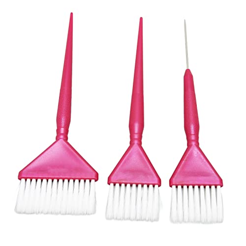 3PÇS Pincel de Coloração de Cabelo para Tintura de Cabelo, Kit de Pincel de Descoloração Coloring Dy