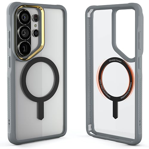 Image of Ghostek Covert Clear Galaxy S26 Ultra Case MagSafe Compatible with Magnetic Ring, Slim Thin Shockproof Phone Cover Designed for 2026 Samsung S26 Ultra (6.9 inch) (Gray)