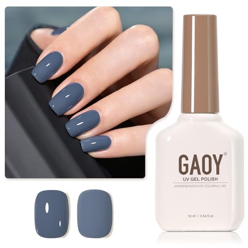 GAOY Blue Gel Nail Polish, 16ml Soak Off Gel Polish, UV Light Cure for Nail Art DIY Manicure at Home, 1271 Blue Borealis
