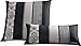 Joop! Poszewka na poduszkę Ornament Stripe Mako-satyna czarna rozmiar 80x80 cm