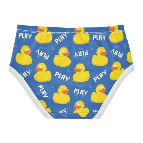 Little Girl Underwear Toddler Panties Kids Undies Yellow Duck Cartoon Soft Cotton Briefs 2T-8Y2