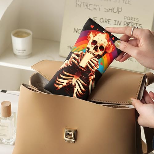 Image of 2 PCS Glasses Case Eyeglass Sunglasses Pouch Squeeze Portable Bag Soft Leather with Cleaning Cloth Women Men Girls