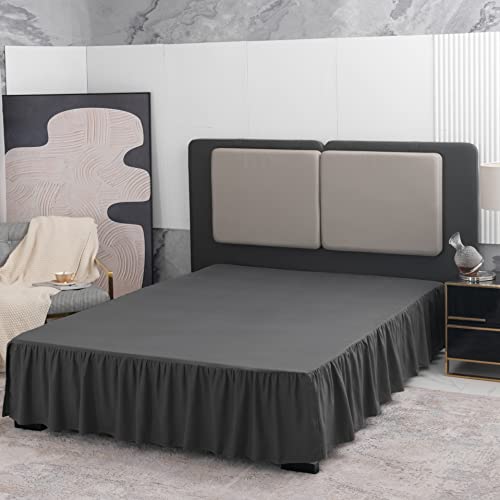 Image of Bed Skirt Twin Size 14 Inch Drop Ruffled Bed Skirt with Split Corners